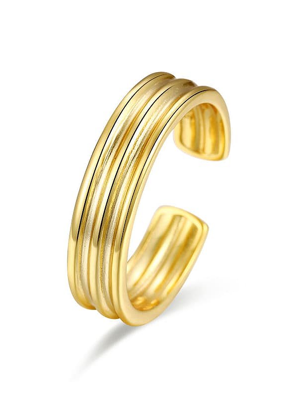 925 Sterling Silver Irregular Vintage Horizontal Pattern Band Ring