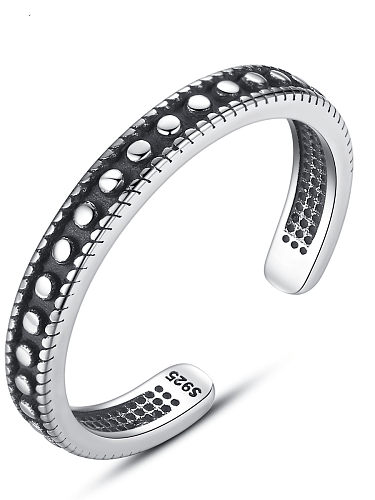 925 Sterling Silver Fashion embellishment retro adjustable ring