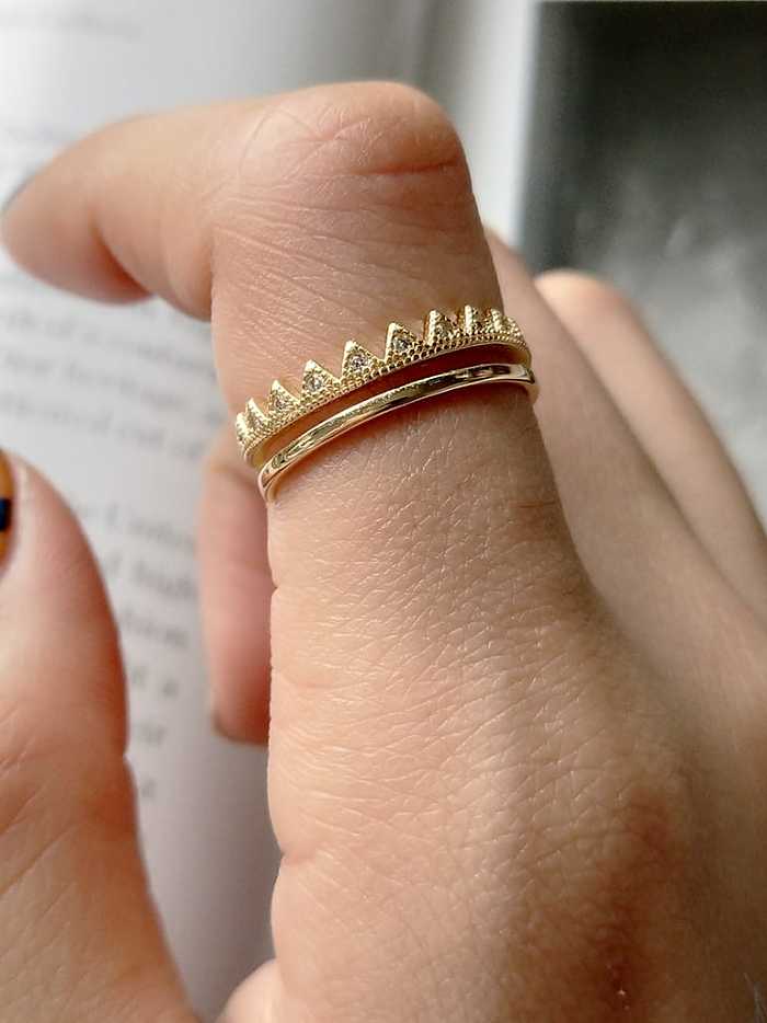 925 Sterling Silver Irregular Minimalist Stackable Ring