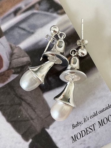 925 Sterling Silver Bell Hip Hop Drop Earring (Single-Only One))