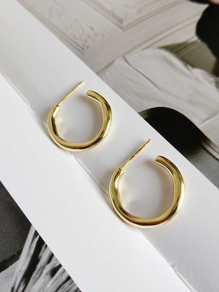 Sterling silver minimalist irregular earrings