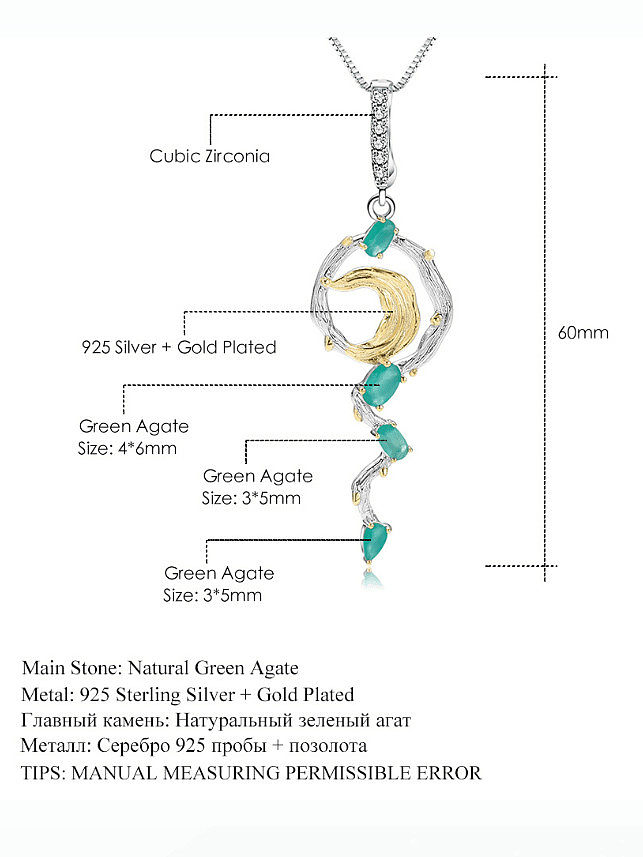 Colar Artesanal Geométrico de Prata Esterlina 925 Cornalina