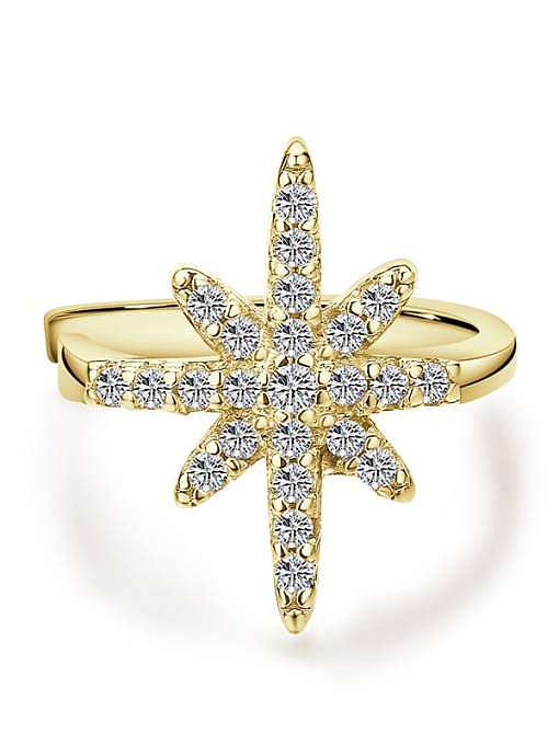 925 Sterling Silver Cubic Zirconia Irregular Minimalist Single Earring(Single-Only One)