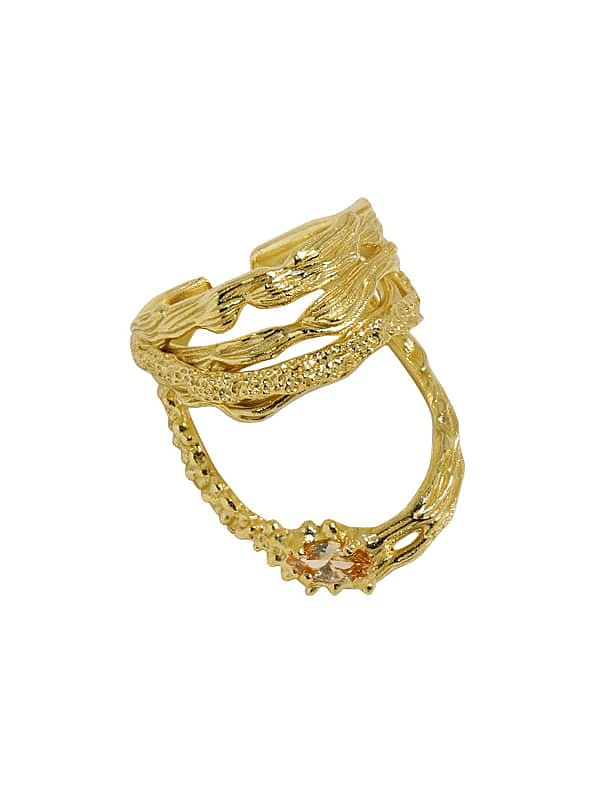 925 Sterling Silver Irregular Vintage Stackable Ring