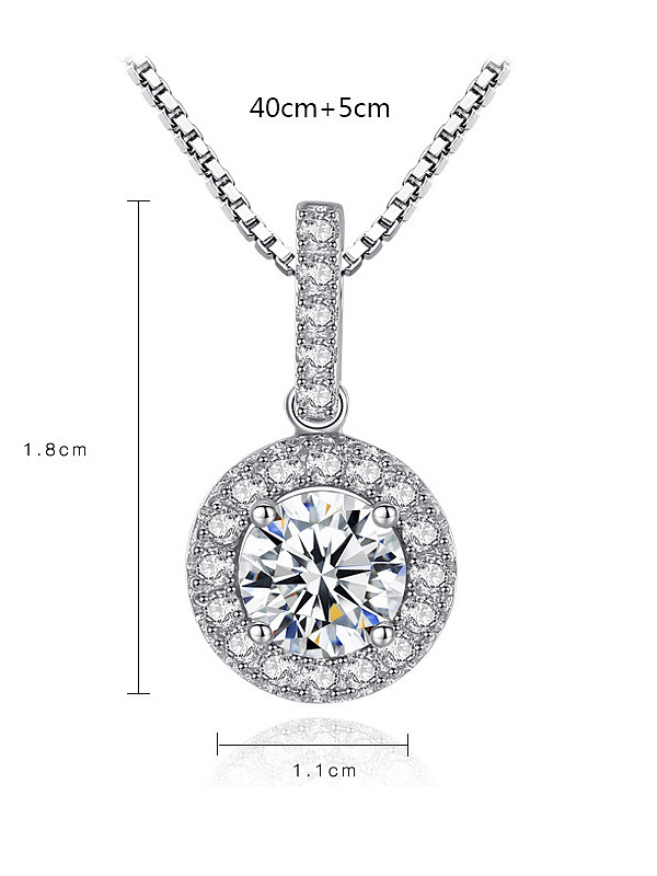 Sterling Silver classic AAA Zircon Necklace