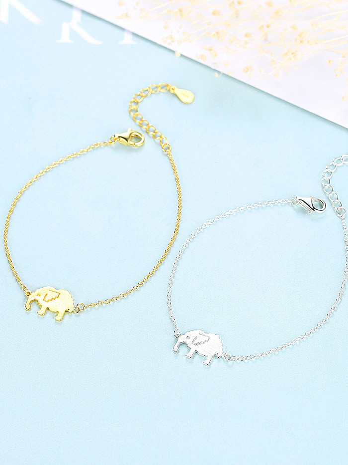 925 Sterling Silver Cute elephant Bracelets