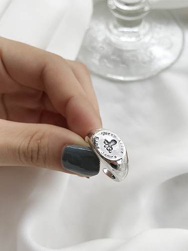 925 Sterling Silver Oval Vintage Band Ring