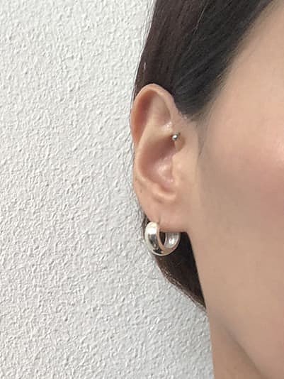 925 Sterling Silver Smooth Round Minimalist Stud Earring