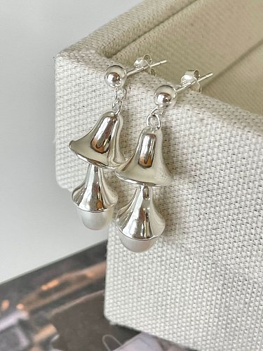 925 Sterling Silver Bell Hip Hop Drop Earring (Single-Only One))