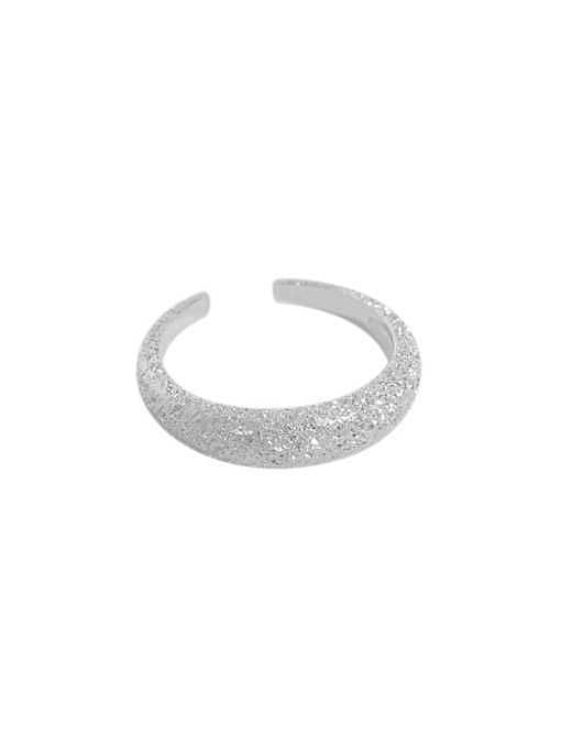 Anel de banda minimalista redondo de prata esterlina 925