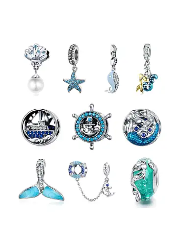 925 silver marine charms