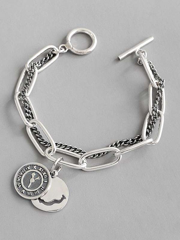 925 Sterling Silver Round Vintage Strand Bracelet
