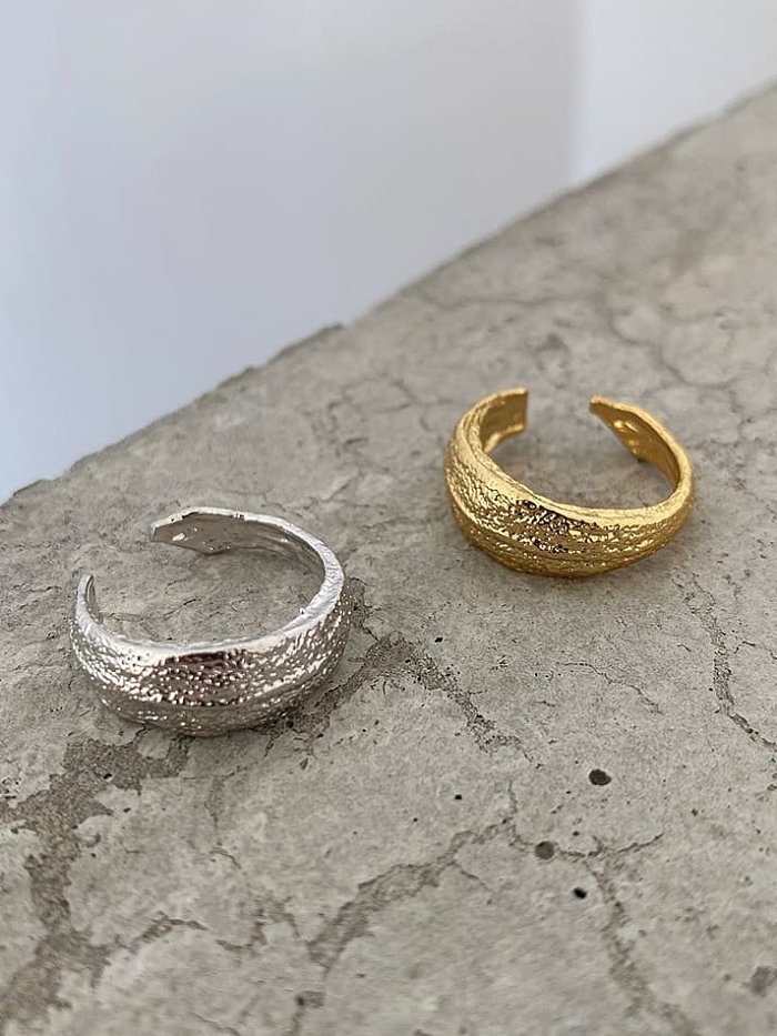 925 Sterling Silver Irregular Vintage Band Ring