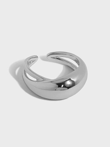 Bague minimaliste irrégulière en argent sterling 925