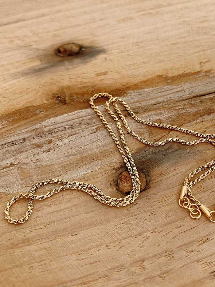 Unregelmäßige Vintage-Halskette aus 925er Sterlingsilber
