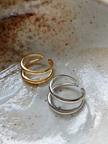 Runder, minimalistischer, stapelbarer Ring aus 925er Sterlingsilber