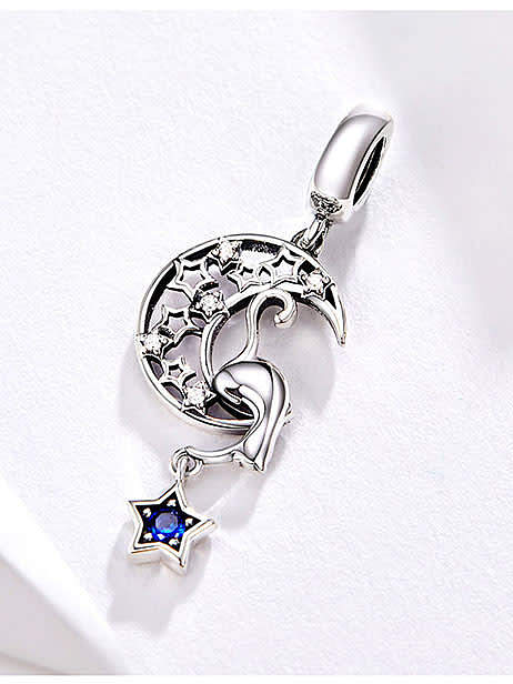 925 silver stars and moon charms