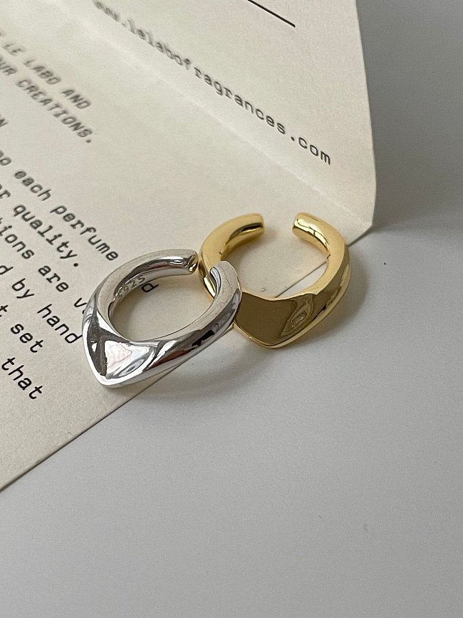 925 Sterling Silver Geometric Minimalist Huggie Earring(Single)