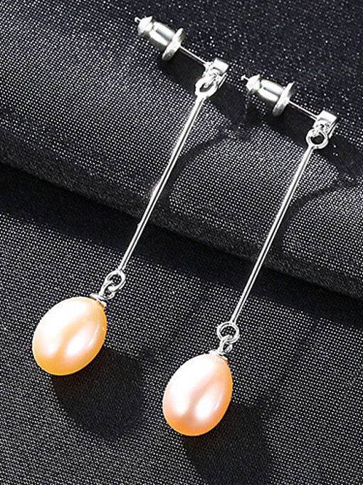 Boucles d'oreilles en argent sterling avec perles d'eau douce de 8 à 9 mm