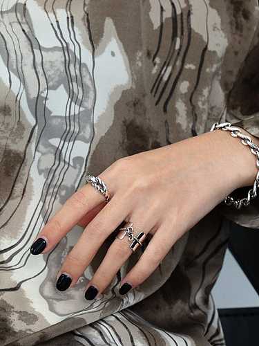 925 Sterling Silver Irregular Vintage Band Ring