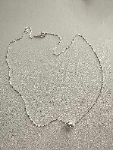 Collier minimaliste de perles en argent sterling 925