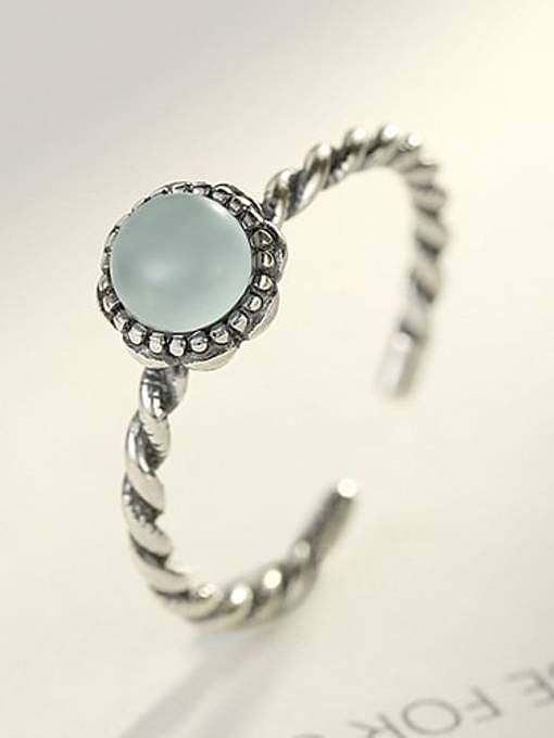 925 Sterling Silver Round Vintage Band Ring