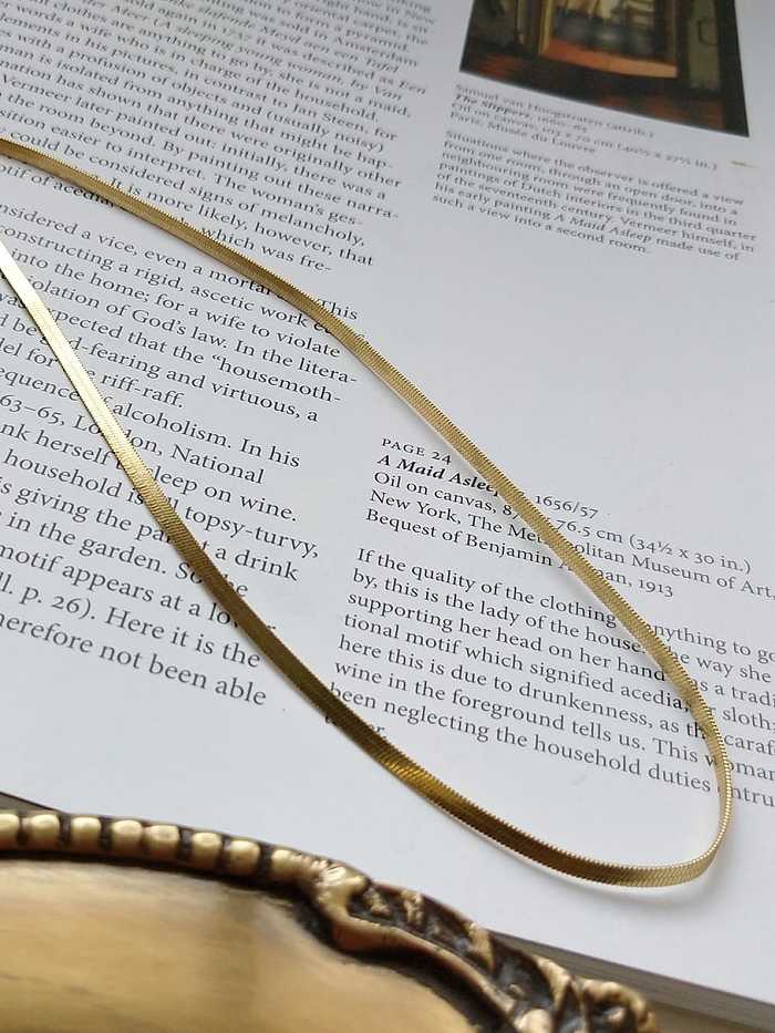 925 Sterling Silver Minimalist Snake bone chain Necklace