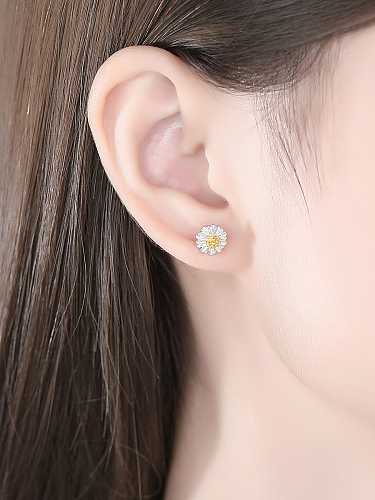 925 Sterling Silver Flower Dainty Stud Earring