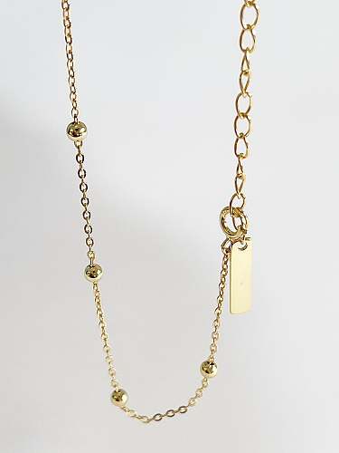 Collier chaîne inter perles minimaliste en argent sterling 925