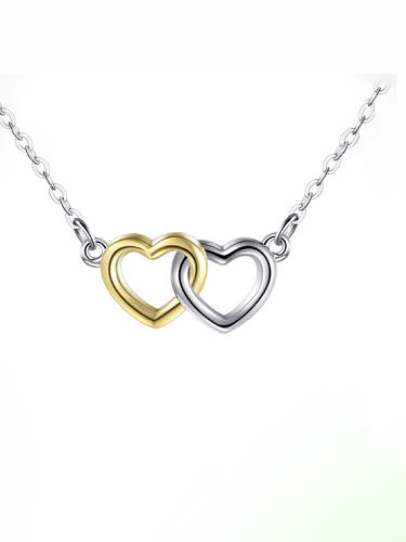 925 Sterling Silber minimalistische Halskette mit Herzanhänger