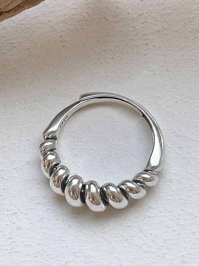 خاتم من الفضة الإسترليني عيار 925 بتصميم غير منتظم