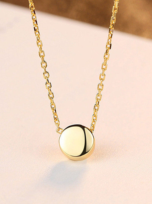 925 Sterling Silver With Smooth Simplistic Round Necklaces