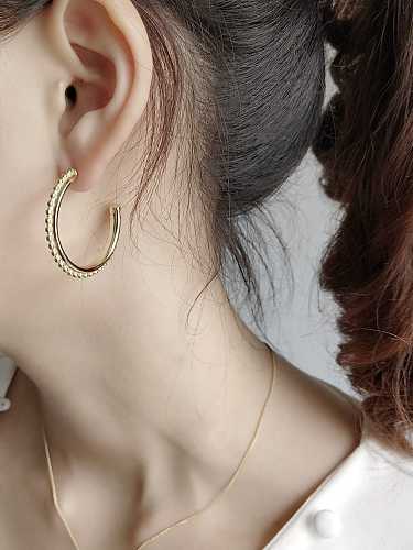 925 Sterling Silver Round Vintage Circle Big (Single) Hoop Earring(ONLY ONE PCS)