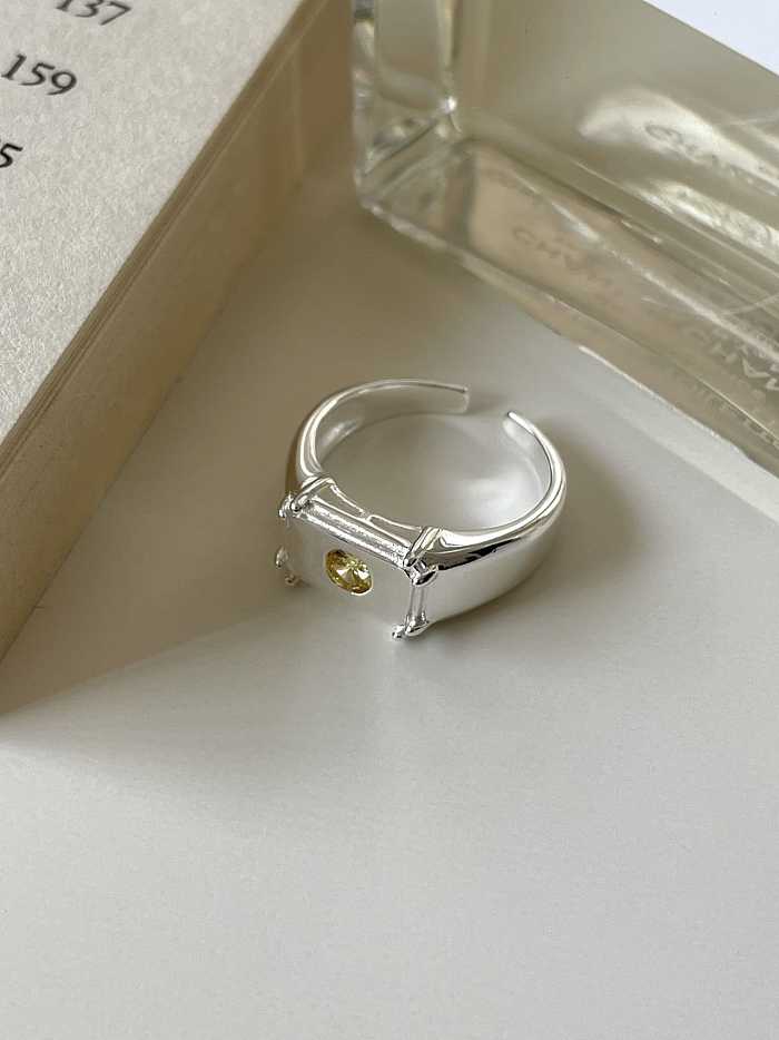 925 Sterling Silver Rectangle Ethnic Band Ring