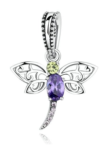 925 silver cute dragonfly charms