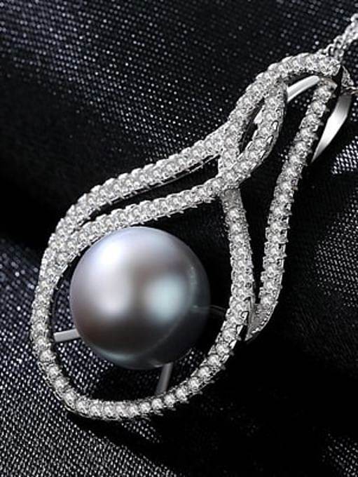 Collier de perles d'eau douce de perles irrégulières en argent sterling 925