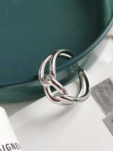 925 Sterling Silver Smooth Irregular Minimalist Band Ring