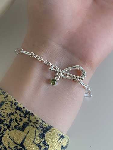 925 Sterling Silver Geometric Minimalist Hollow Chain Link Bracelet