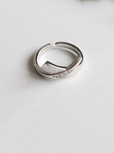 Anel de pulseira de prata esterlina 925 minimalista artesanal tamanho livre