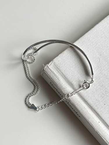 925 Sterling Silver Geometric Minimalist Bracelet