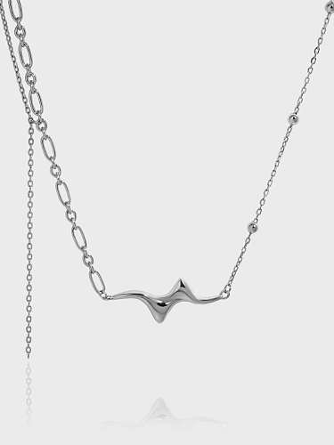 Collier minimaliste irrégulier en argent sterling 925