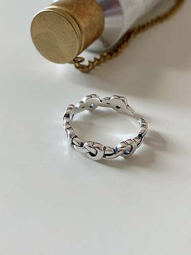 925 Sterling Silber Runde Perle Vintage Bandring
