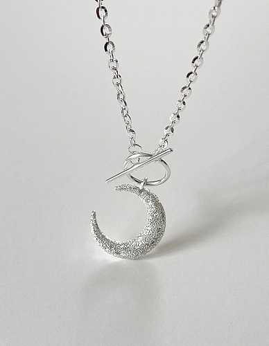 Collier vintage lune en argent sterling 925