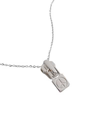 925 Sterling Silver Square Pendant Necklace