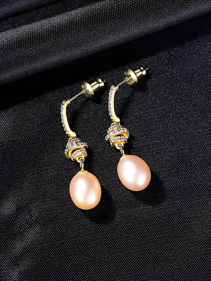 925 Sterling Silver Imitation Pearl Water Drop Dainty Drop Earring