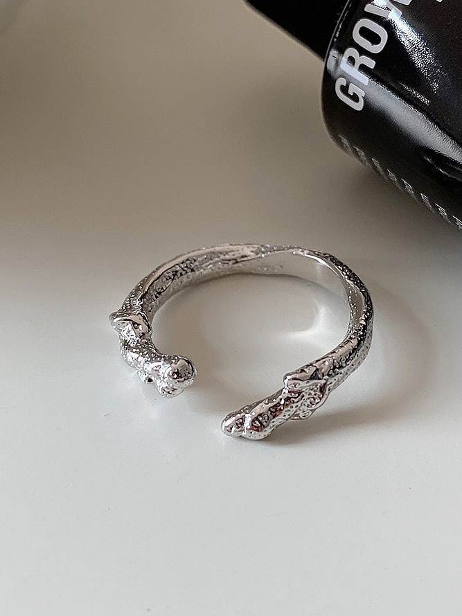 925 Sterling Silver Irregular Vintage Band Ring