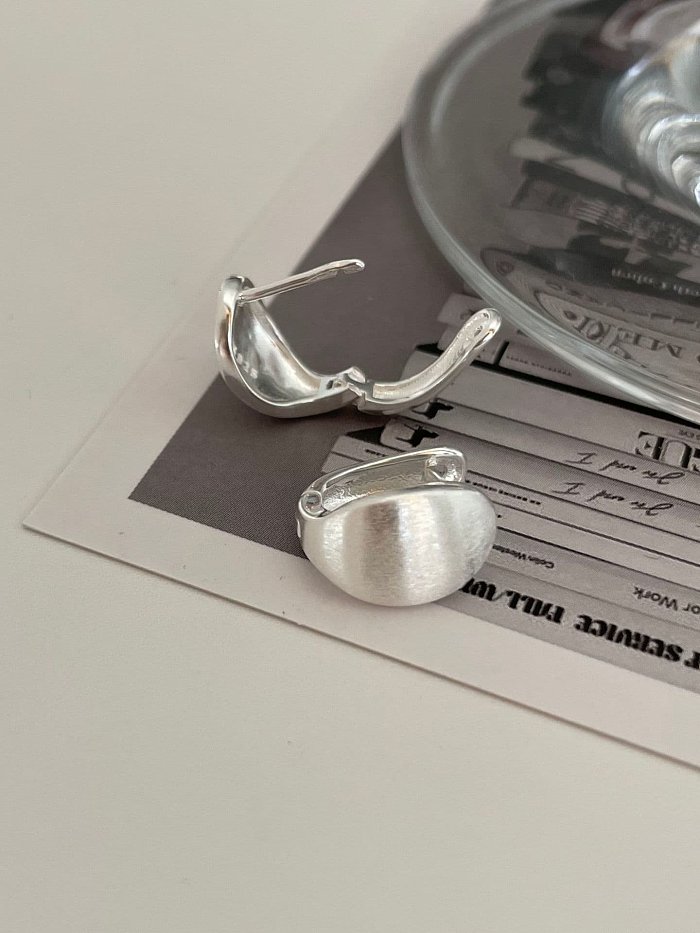 925 Sterling Silber Geometrische Vintage Huggie Ohrring