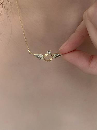 925 Sterling Silver Wing Dainty Necklace