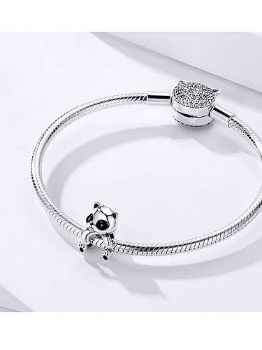 925 silver cute panda charms
