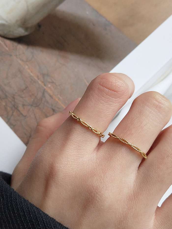 Geometrischer minimalistischer Midi-Ring aus 925er Sterlingsilber